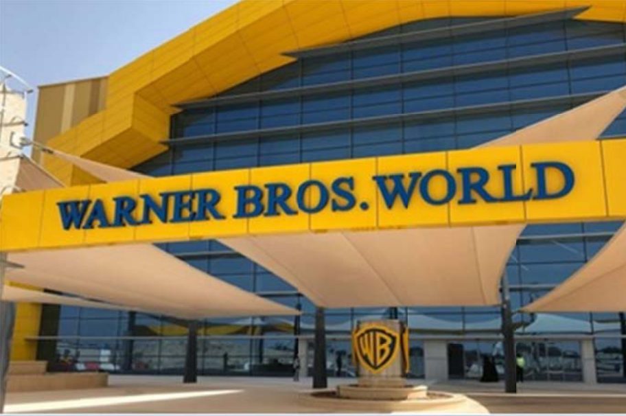 Tensile entrance canopies at Warner Bros. World Abu Dhabi by Al Hamra Industries